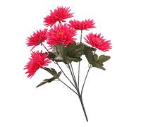 Wmqbjta Chrysanthemum Artificiel Bouquet Fleurs Soie Arrangement Florale Composition Simulation Tige Malléable Adapté Mariage Vase Maison Table Décoration Int, Rouge