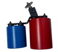 Wmqbjta Cloche de Percussion Alto-soprano, Partie D'instrument de Batterie Bicolore En Alliage de Zinc, Son Clair et Distinct, Idéale pour Les Ensembles D, Bleu Rouge