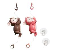 Wmqbjta Corde à Grimper en Forme de Singe pour Un Jeu Interactif et Le Développement des Compétences des Enfants, Marron Rose