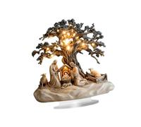 Wmqbjta Crèche de Noël En Acrylique, Figurine Décorative, Ornement de Table, Support Détaillé et Inspirant, Idéal Comme Cadeau, pour Une Fête de Noël, à La Ma, 15cmx20cm