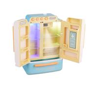 Wmqbjta Cuisine Miniature pour Enfants, Réfrigérateur Factice, Facile à Transporter, Cadeau, Ensemble de Cuisine Multifonction, Bleu
