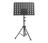 Wmqbjta de Musique Support pour Partitions Réglable En Hauteur Stabilité Portable Métal Convient Aux Musiciens Orchestres Programmes Scolaires Groupes, Noir