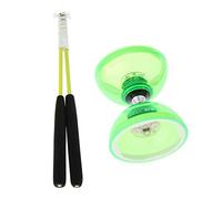 Wmqbjta Diabolo Triple avec éclairage LED, Jouet Chinois, Diabolos de Jonglage, Jeux de Société, Vert
