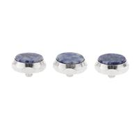 Wmqbjta Ensemble de 3 Boutons à Doigt pour Réparation, Bleu foncé, 1.5x1.5cm