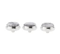 Wmqbjta Ensemble de 3 Boutons à Doigt pour Réparation, Gris blanc, 1.5x1.5cm