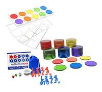 Wmqbjta Ensemble de Dix Jeux de Carrés avec des Jetons en Plastique pour L'apprentissage des Mathématiques et La Pratique du Calcul. Convient Aux élèves E, Ensemble avancé