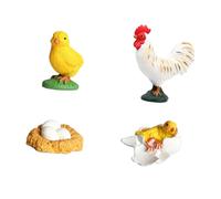 Wmqbjta Ensemble de Figurines D'animaux Représentant Le Cycle de Croissance D'un Coq, Idéal pour Les Fêtes D'enfants (garçons).