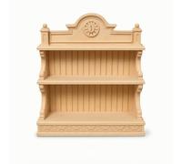 Wmqbjta Étagère de Présentation Maison de Poupée Miniature Meuble Mini Décor Deux Niveaux Ornement Plastique PLA Colonnes Tournées Adaptée aux Collectionneurs Dioramas Vitrines 13.8cmx3.8cmx15cm