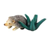 Wmqbjta Figurine Animale Miniature à Usage éducatif, Peinte à La Main, Idéale pour Les Jeux Préscolaires. Petit Décor de Miniature, Accessoire Ou Cade, hérisson avec plante