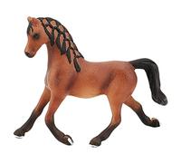 Wmqbjta Figurine Cheval Jouet Animaux Maquette Miniature Décor Sculpture Plastique Éducatif Convient à Enfants Garçons Filles Fermes Jeux, Jument Arabe Marron, 11x9.6cm