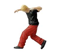 Wmqbjta Figurine de Danseuse de Rue Peinte à La Main à L'échelle 1:64, Modèle de Personnage de Film En Résine, Petite Figurine pour Micro- Ou Table, Rouge