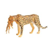 Wmqbjta Figurine de Léopard pour Enfant D'âge Préscolaire, Statue D'animal Sauvage pour Décorer Un Gâteau