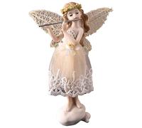 Wmqbjta Figurine Féerique en Résine, Ange, Figurine de Table, Idéale comme Cadeau, Décoration Intérieure, Souvenir Ou Décoration de Voiture, Flûte Jenny