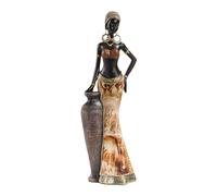 Wmqbjta Figurine Féminine Africaine, Statues Africaines, Sculptures, Objet Décoratif Rétro, Pièce de Collection pour La Décoration d'une étagère, Style D