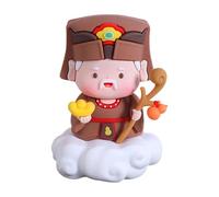Wmqbjta Figurine Immortel Chinois Statuette Décorative pour Maison Sculpture de Dieu Mignon Ornement Miniature Fengshui En Caoutchouc Doux Adaptée pour, Style A