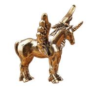 Wmqbjta Figurine Miniature Statue En Laiton Massif Décoration de Bureau Sculpture de Collection Ornement de Cheminée avec Détails Captivants pour Le Salon Le, avec Aile 4.5x3.5cm