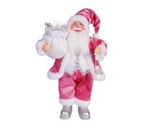 Wmqbjta Figurine Père Noël Décoration Statuette Festive Poupée de Noël Sculpture Artisanale Motif Cuisine Matériel PP Adaptée Cadeau Mariage Décoration Maison, rose