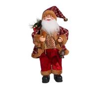 Wmqbjta Figurine Père Noël Décoration Statuette Festive Poupée de Noël Sculpture Artisanale Motif Cuisine Matériel PP Adaptée Cadeau Mariage Décoration Maison, rouge et or
