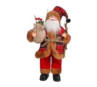 Wmqbjta Figurine Père Noël Décoration Statuette Festive Poupée de Noël Sculpture Artisanale Motif Cuisine Matériel PP Adaptée Cadeau Mariage Décoration Maison, plaids rouges