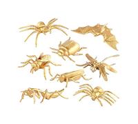 Wmqbjta Figurines D'animaux Réalistes, Modèles Réduits, Sculptures D'action, Ensemble Miniature, Fonction éducative et Décorative, Idéal pour Les Coll, 8 pièces Insecte