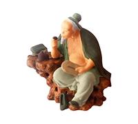 Wmqbjta Figurines de Personnages en Résine, Kit de Construction de Décor pour Diorama, Peint à La Main, Idéal pour Le Modélisme Ferroviaire, Boisson Thé Homme Vert