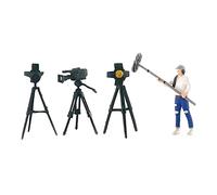 Wmqbjta Figurines Diorama Personnages Modèles Miniatures Accessoires Résine pour Scénarios de Train Adaptés à Décoration Bureau Construction Maquette Jardin F, Photographie Blanc
