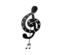 Wmqbjta Horloge Notes de Musique en Acrylique, Silencieuse et Décorative, avec Chiffres Longue Durée de Vie des Piles, Idéale pour Le Salon Ou L, L