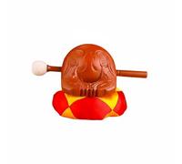 Wmqbjta Instrument Bois Poisson Bouddhiste Bloc Temple Percussion Bois Gong de Chant Camphrier Densifié Sculpté à la Main avec Ton Clair Creux et Adapté à, Yellow, 5 Inch