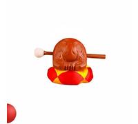 Wmqbjta Instrument Bois Poisson Bouddhiste Bloc Temple Percussion Bois Gong de Chant Camphrier Densifié Sculpté à la Main avec Ton Clair Creux et Adapté à, Yellow, 3.5 Inch