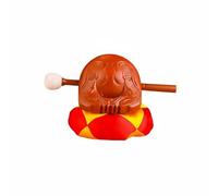 Wmqbjta Instrument Bois Poisson Bouddhiste Bloc Temple Percussion Bois Gong de Chant Camphrier Densifié Sculpté à la Main avec Ton Clair Creux et Adapté à, Yellow, 4 Inch