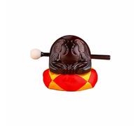 Wmqbjta Instrument Bois Poisson Bouddhiste Bloc Temple Percussion Bois Gong de Chant Camphrier Densifié Sculpté à la Main avec Ton Clair Creux et Adapté à, Dark Red, 3.5 Inch