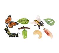 Wmqbjta Jeu Croissance Insecte Ensemble Figurines Abeille Jouet Simulation Plastique Enseignement Nature Convient pour Apprentissage Enfant École Cadeau