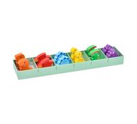 Wmqbjta Jeu de Devinette de Couleurs Dinosaure En Bois pour Mémoire Pensée Logique Interaction Parent Enfant Convient à L'Éducation Préc