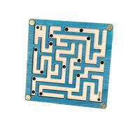 Wmqbjta Jeu de Labyrinthe En Bois Jouet de Logique Labyrinthe à Main Planche D'Activité Éducative Bois Naturel Adapté Aux Enfants et Adultes Jeu Maison Bureau, CarrÉ