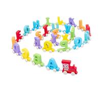 Wmqbjta Jeu de Train En Bois pour La Coordination œil-main et L'apprentissage de L'alphabet, Cadeau Idéal pour Les Tout-petits et Les Enfants.
