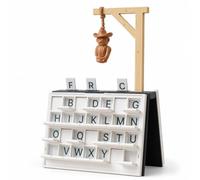Wmqbjta Jeu du Pendu Jeu de Société Jeu de Lettres Jeu Éducatif Compact Boîtier en Forme de Livre avec Rangement Interne Tuiles Rabattables en Plastique Pla, Style to 3