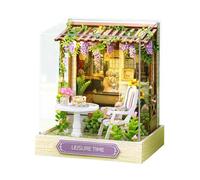 Wmqbjta Kit de Maison de Poupée Miniature En Bois à Monter Soi-même, avec Cadre Photo et éclairage LED, Idéal pour Offrir, Temps libre