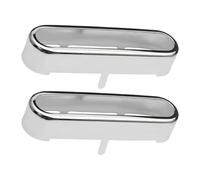 Wmqbjta Lot de 2 Caches Micros pour Guitare électrique, En Laiton, pour Une Utilisation à Domicile Ou Par Les Amateurs de Musique, Argent