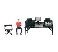 Wmqbjta Lot de 3 Figurines Peintes à L'échelle 1:64 pour La Mise En Scène D'une Maison de Poupée de Noël, Orange