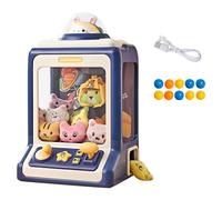 Wmqbjta Machine à Pince électronique avec Bonbons à Gagner, Effets Musicaux et Lumineux, Deux Modes D'alimentation, Jouet Portable - Cadeau de Noël, bleu 20 poupées