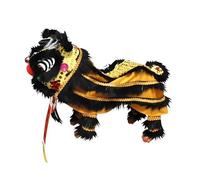 Wmqbjta Marionnette Lion Jouet à Ficelle Marionnette Danse Festive Décoration Créative Jouet Traditionnel Fait Main Idée Cadeau Adaptée à l'Animation, Jaune Noir