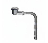 Wmqbjta Meuble de Rangement Sous Évier en Acier Inoxydable Armoire Placard Étagère Système Anti-odeurs et Anti-fissures Acier 304 Plus PP Orientation Variable, 50 Bassin Unique 304