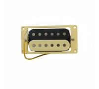 Wmqbjta Micro Humbucker pour Guitare Électrique Kit Deux Capteurs Manche Chevalet Double Anti Son Polyvalent Graves Ronds Aigus Précis Pose Facile Adapté aux Musiciens Studio Scène, 50MM, Cou