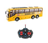 Wmqbjta Modèle Réduit de Bus Scolaire Radiocommandé, Voiture électrique Miniature de Collection avec Feux avant et Arrière, JAUNE