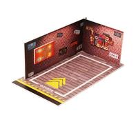 Wmqbjta Modèle Réduit de Voiture à L'échelle 1:24, Idéal pour Décorer Une Maison de Poupée Ou Un Diorama, rouge-marron