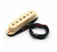 Wmqbjta Musical Pickup Coil Micro Guitare Électrique Empilée Fonctionnalité Réduction Du Bruit Installation Flexible Matériau Alnico Adapté aux Musiciens sur Scène Salle de Répétition, Jaune