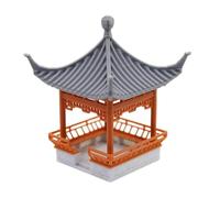 Wmqbjta Pavillon Chinois Miniature Gazebo Pavillon Modèle Maquette Décoratif Ligne Structurelle Propre Adapté à Étagère Bureau Déco Micro, 1 100
