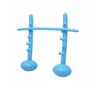 Wmqbjta Poteau Gonflable Ensemble Compétition Bar Flexible Jeu de Hauteur Réglable Système Portable Convient aux Soirées Événements Parc, Bleu, 145x130cm