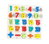 Wmqbjta Puzzle en Bois, Alphabet et Blocs de Construction pour Enfants - Idéal pour L'éveil des Tout-Petits - Cadeau Parfait pour La Maison, Nombres 20