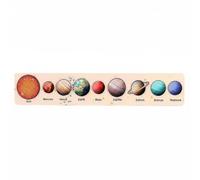 Wmqbjta Puzzle Planète Éducatif Système Solaire Soleil Corps Jouet Éducatif Glissante Activité Interactive Bois Destiné aux Enfants Apprentissage Maison, Planètes H